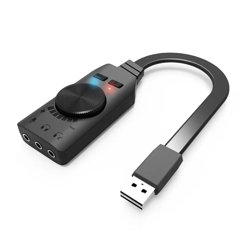 

GS3 Virtual 7.1 Channel Sound Card Adapter USB 3.5mm Headset for Notebook 32CA