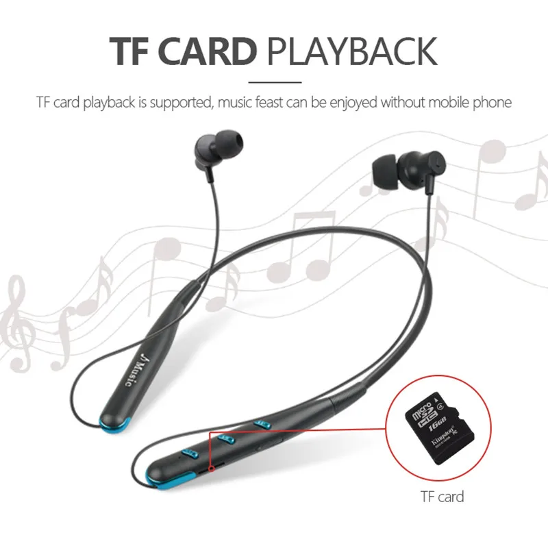 Bluetooth гарнитура для бега спортивные наушники с креплением на шею поддержка всех