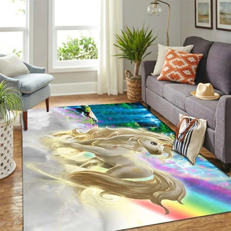 

Cute Cartoon Unicorn Door Mat Bedroom Rug Carpet Kitchen Door Decoration Rectangular Door Mat Modern Household Non-slip Door Mat