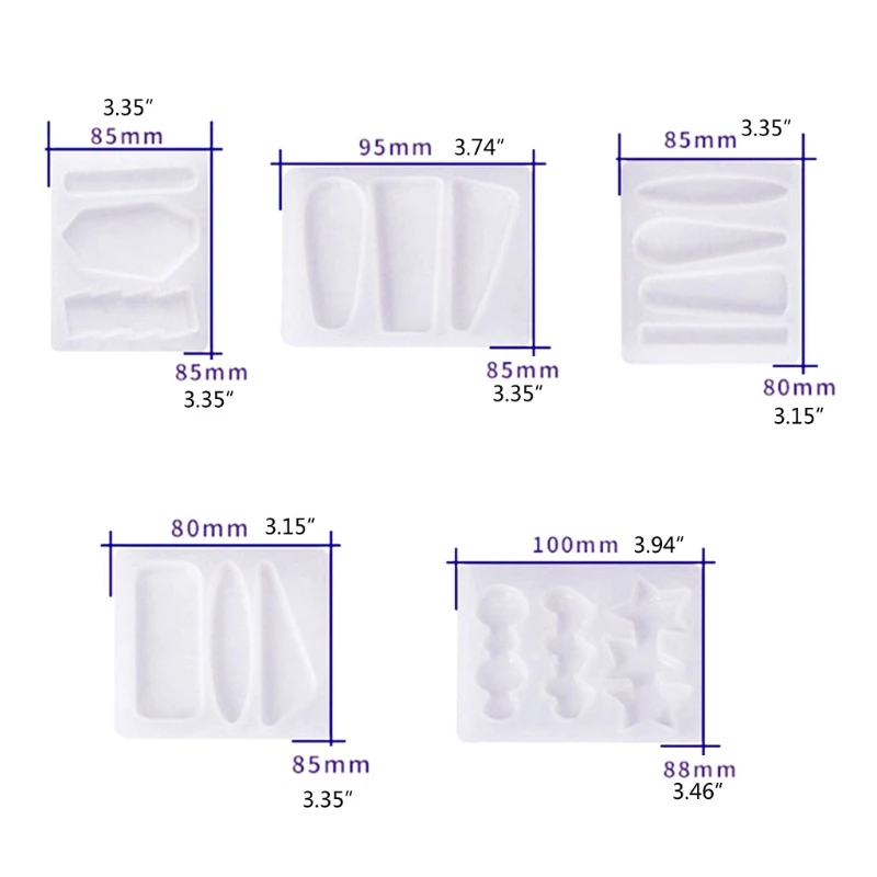 

2021 New 53PCS DIY Barrettes Silicone Epoxy Resin Molds DIY Hair Pin Jewelry Casting Mold 2020 trend