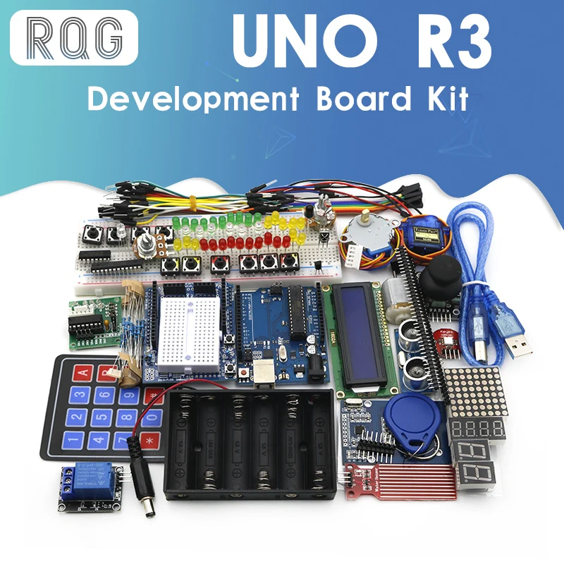 Starter Kit for arduino Uno R3 - Uno R3 Breadboard and holder Step Motor / Servo /1602 LCD / jumper Wire/ UNO R3