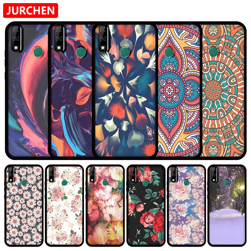 Силиконовый чехол JURCHEN для телефона Huawei Y8S, матовый тонкий черный чехол из ТПУ для Huawei Y8S JKM-LX1 LX2 LX3, милый 3D мультяшный рисунок