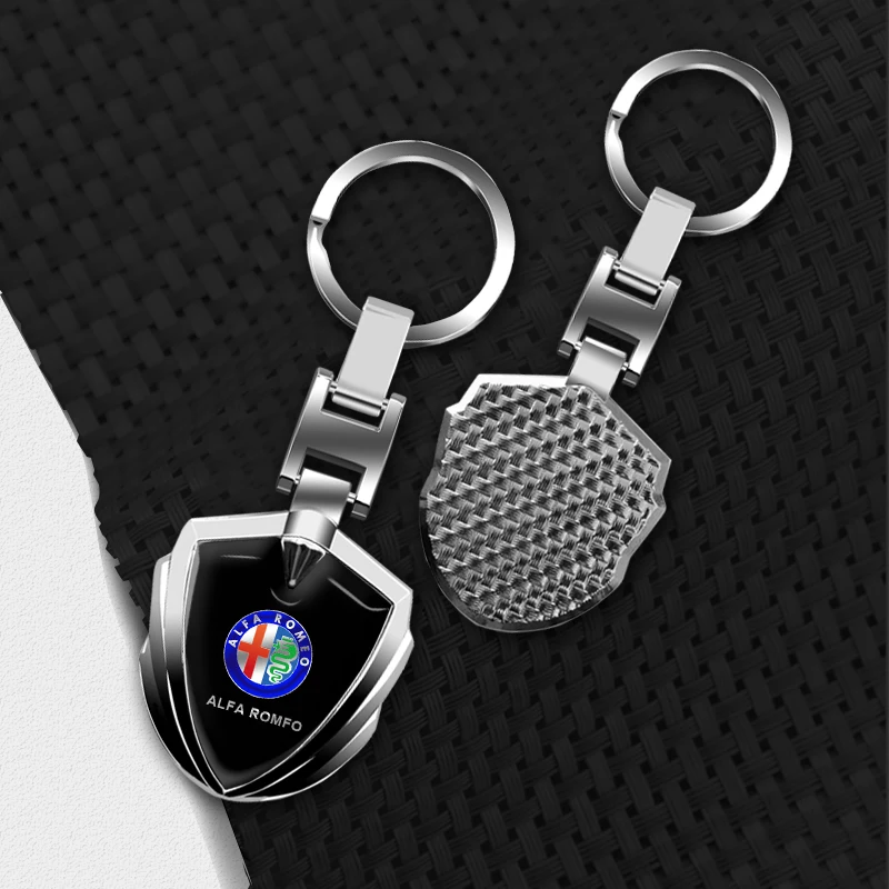 

1pcs New Car Metal Aluminum Badge Key Ring Key Chain Car Goods For Alfa Romeo 159 147 156 Giulietta 147 159 Mito Car Accessories