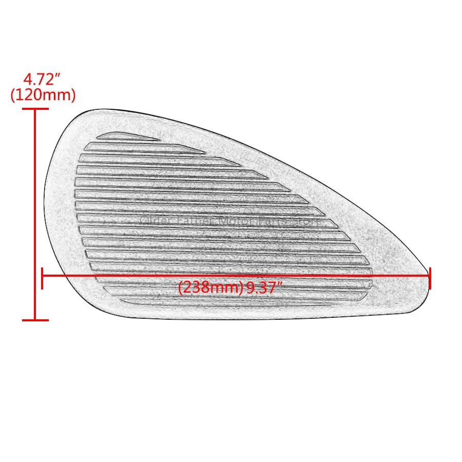 

Brown Motorcycle Gas Fuel Oil Tank Traction Pad Protector Sticker Retro Anti Slip Side Decal Universal For Harley Honda Triumph