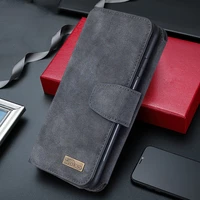 multifunction wallet leather case matte zipper flip stand for huawei honor 9x 9s 9a 8s 10 lite cover mobile phone bag