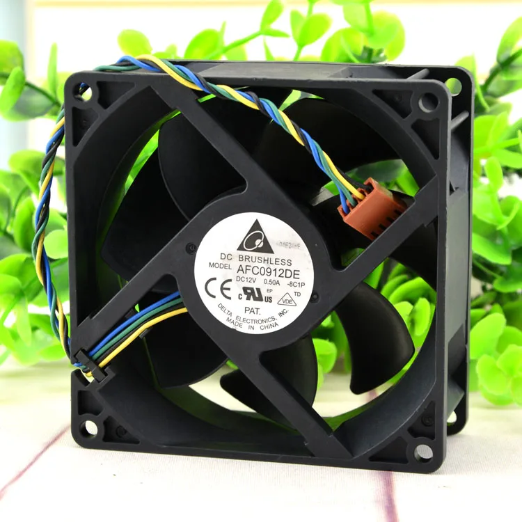 Охлаждающий вентилятор DELTA AFC0912DE 9038 12 В а 4 контакта 9 см
