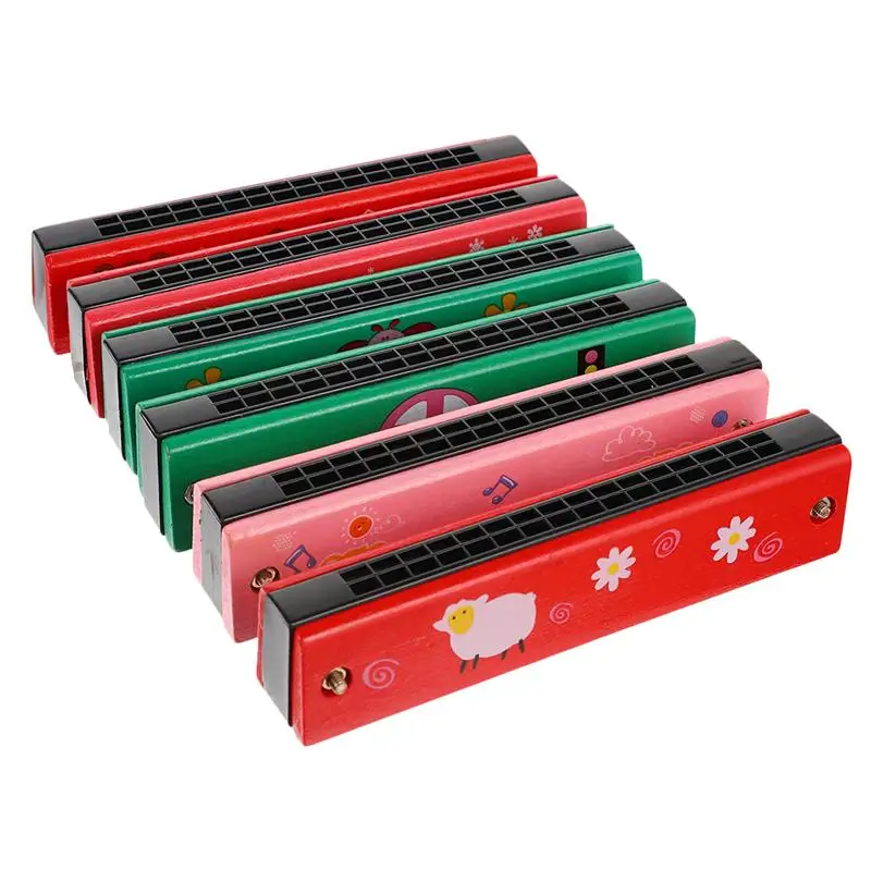 

6Pcs Musical Instruments Educational Music Toys Harmonica Toys (Random Color)