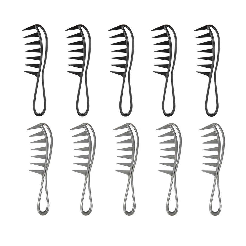 

10Pcs Wide Teeth Comb Salon Hairdressing Brush Men Hair Detangling Tools