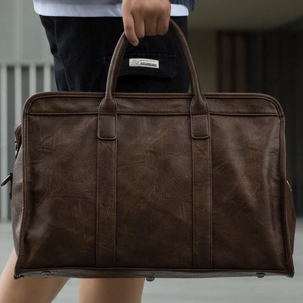 2020 Men's Women's Business Bag Briefcase Computer Weekend Travel Luggage HandBags PU Leather soft Shoulder for Male Female |