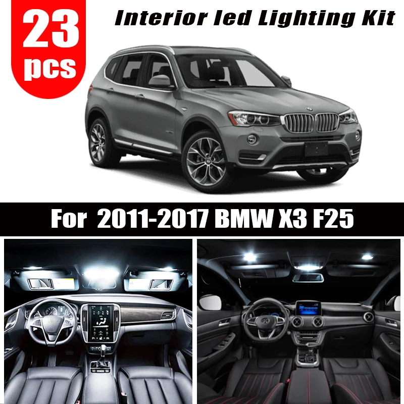 Для 2011 2009 2010 2012 2013 2014 2016 2017 BMW X3 F25 23 шт. Светодиодная лампа номерного знака +