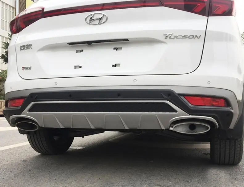 Для hyundai Tucson бампер передний+ задний протектор Анти-Ударная пластина Высокое качество абсолютно ABS автомобильные аксессуары