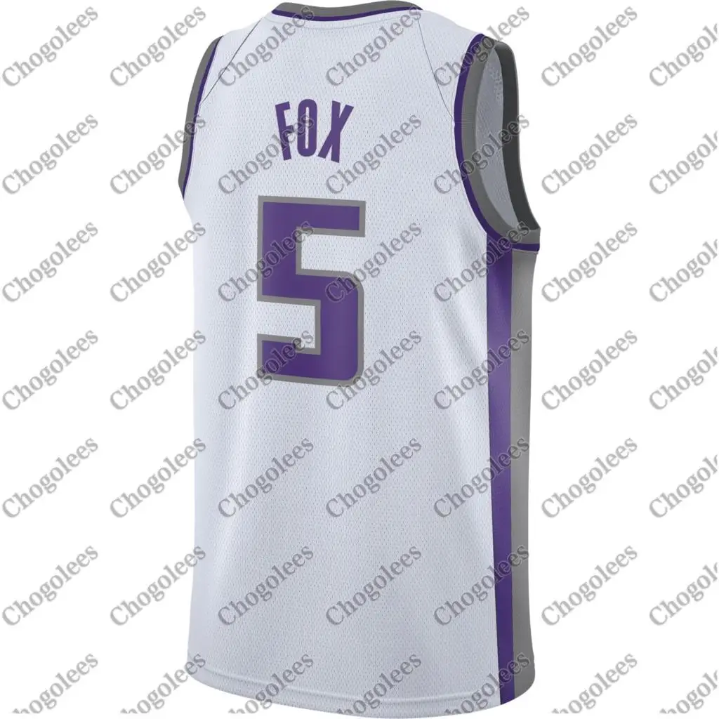

Men Basketball Jersey De'Aaron Fox Sacramento Swingman Jersey Association Edition White