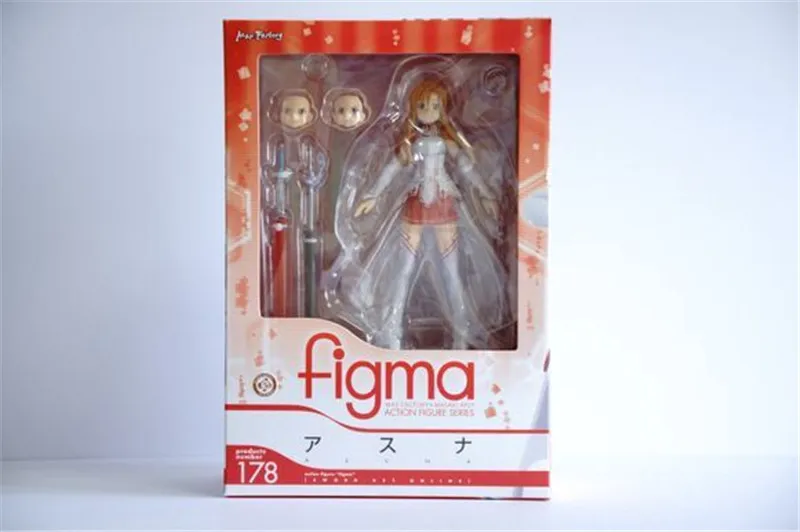 Anime SAO Sword Art Online Asuna Yuuki Kirito Figma 178 PVC 14CM Action Figures Collectible Model Toy Gift Doll Figurine images - 6