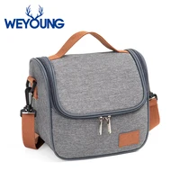 high quality gray thermal food insulated lunch bag casual travel picnic bag thermal lunch box bento bag