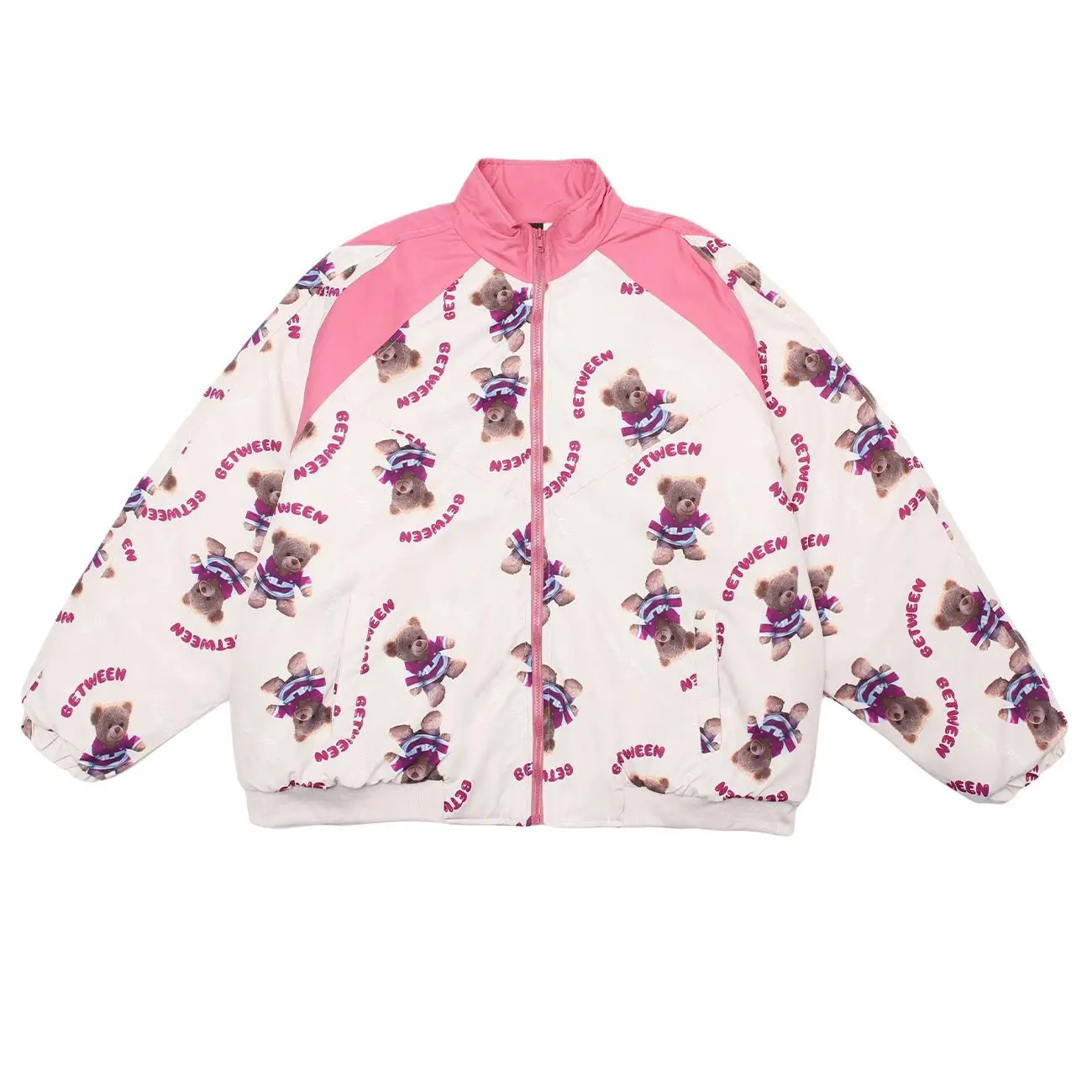 

Hip Hop Parka Thick Jackets Men Streetwear Bear Print Color Block Padded Jacket Coat 2020 Winter Harajuku Cotton Warm Outwear