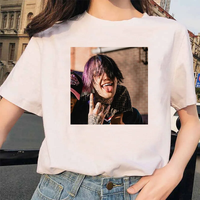 Lil Peep Rapper футболка Rap хип-хоп kawaii Girl Женская Футболка harajuku 90s Корейская винтажная Tumblr футболка с графическим рисунком женские топы
