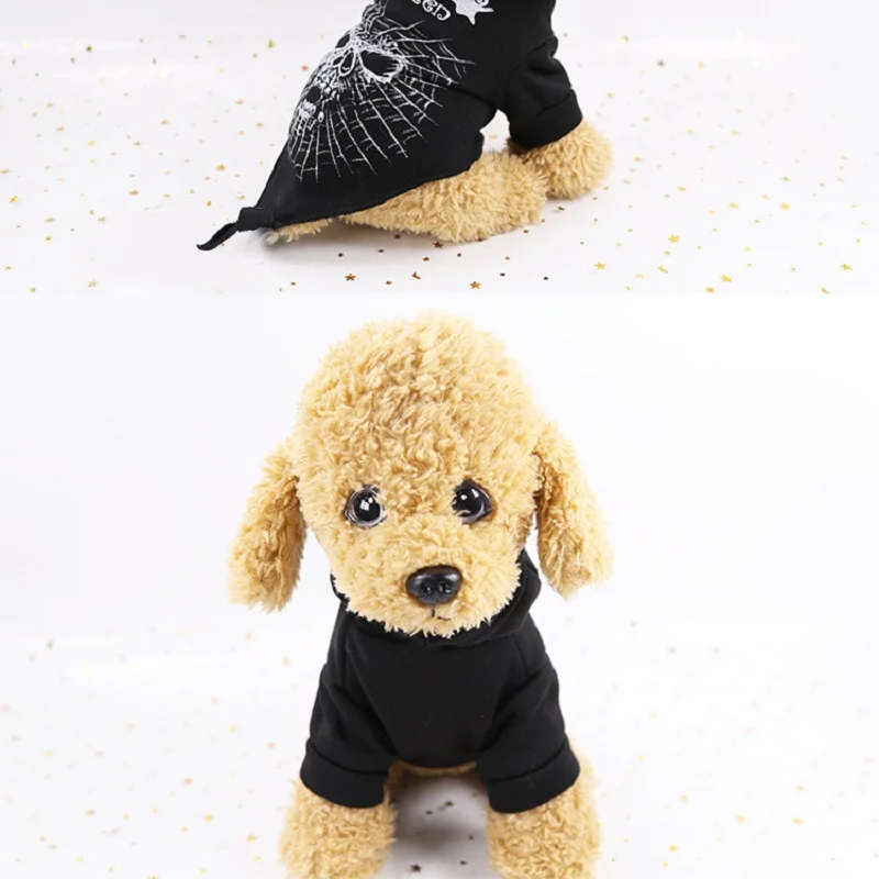 1 шт. теплая одежда для собак на Хэллоуин зимняя Мягкая флисовая толстовка щенков