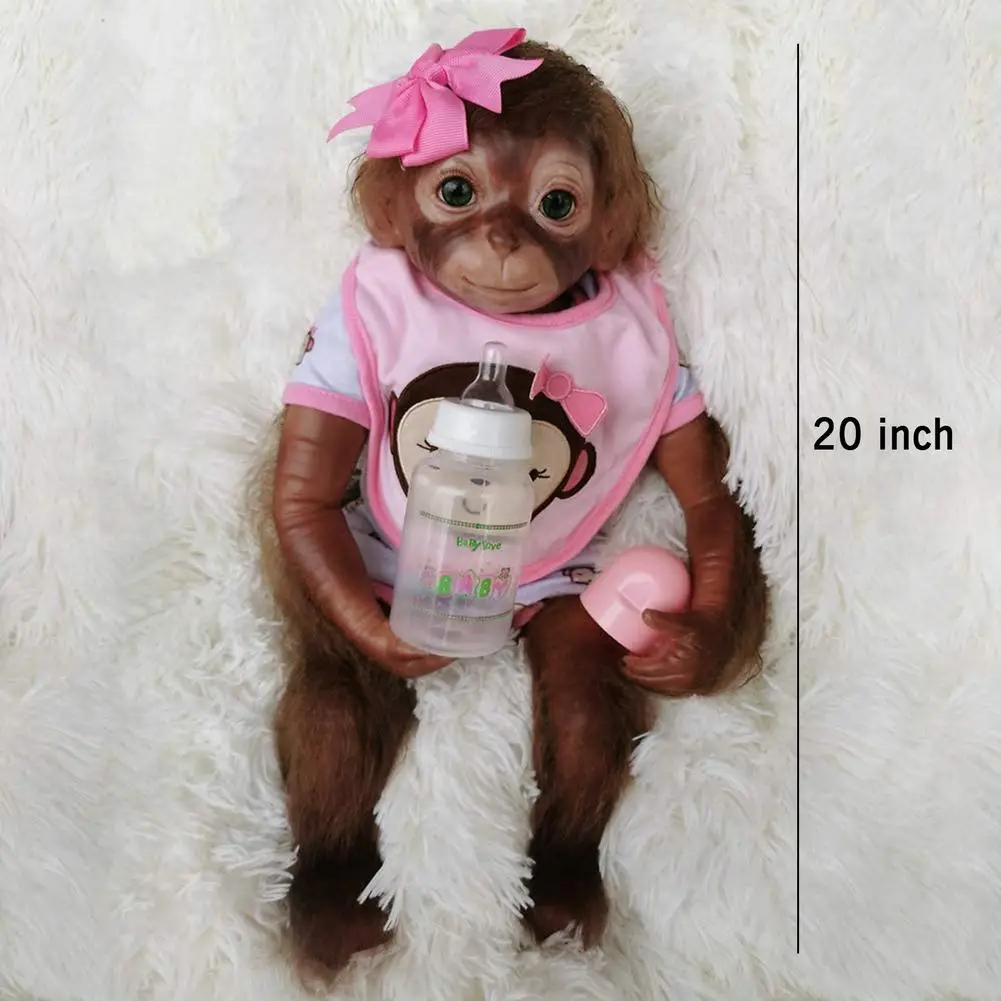 

Monkey Baby Doll Handmade Detailed Paint Reborn Baby Monkey Newborn Baby Collectible Art