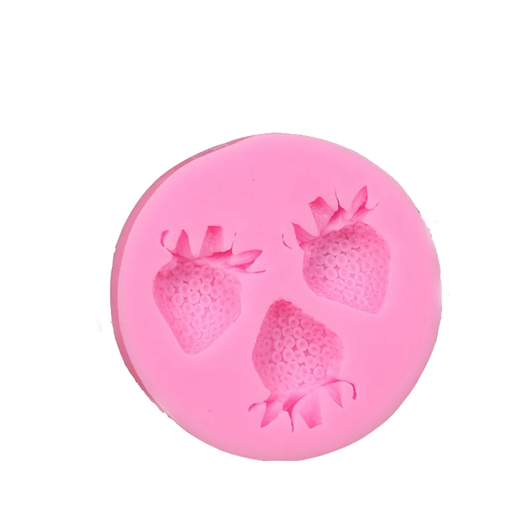 Силиконовая форма клубника с тремя отверстиями инструменты для украшения тортов