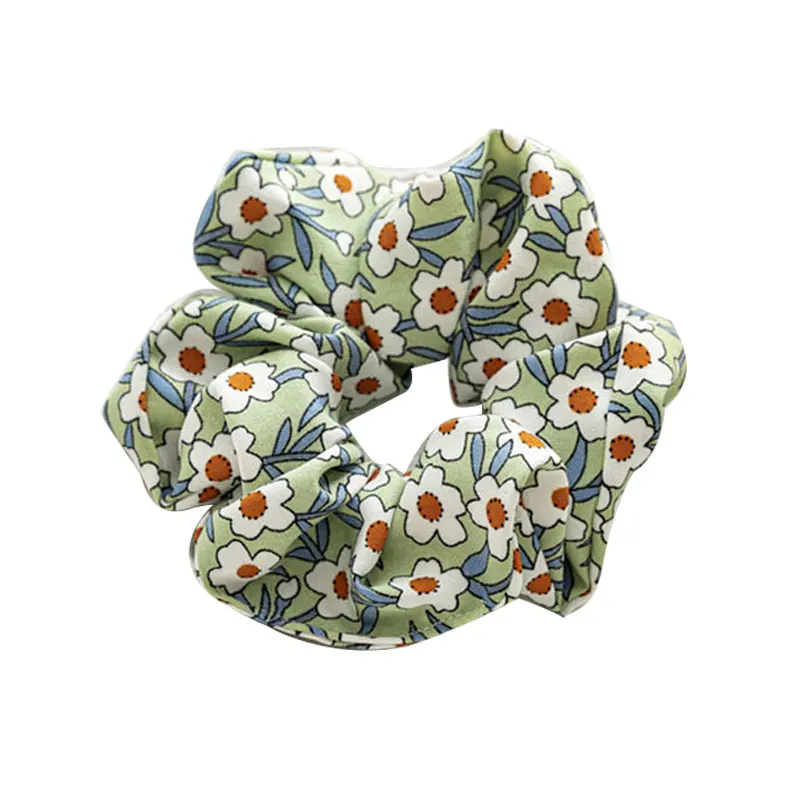 

Chiffon Ponytail Holder Hair Tie Floral Scrunchies Soft Flower Print Hair Rope Elastic Hair Rubber Band Sweet Hair Accessories