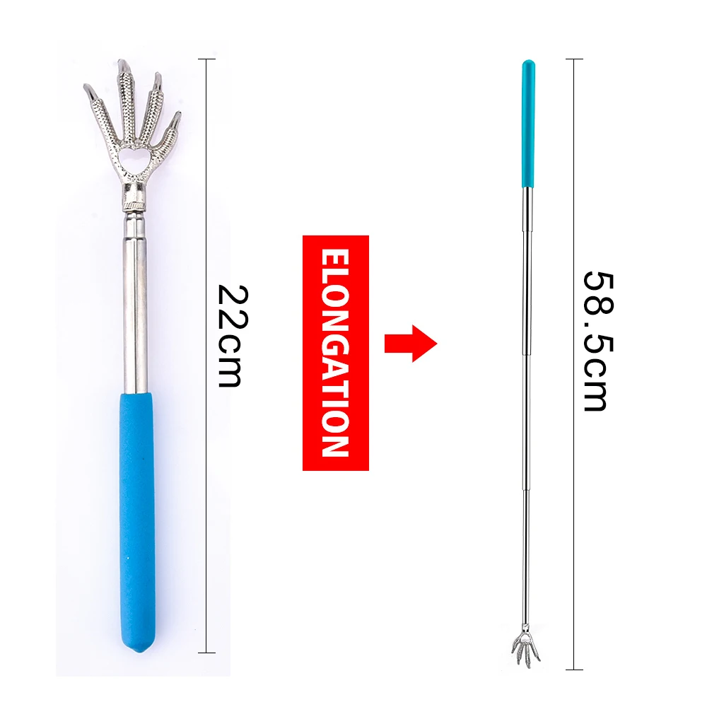 

Stainless Steel Back Scratcher Telescopic Scratching Backscratcher Massager Kit Back Scraper Extendable Telescoping Itch Random