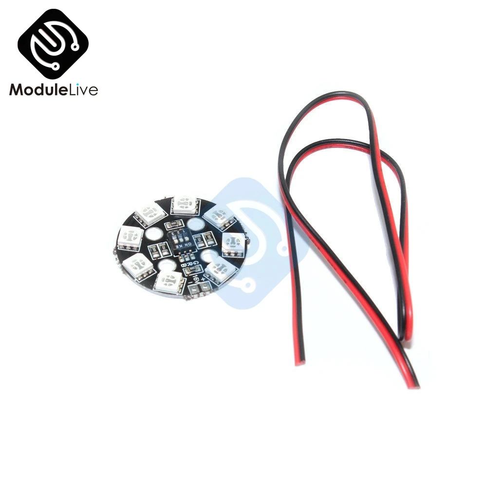 7 цветов RGB светодиодный круглый диск 5050 X8 / 16 В для Мультикоптер FPV RC