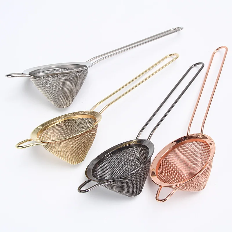 

Conical Stainless Steel Cocktail Bar Strainer Fine Mesh Juice Tea Strainers Practical Food Sieve Home Bar Tools Wine Accessories