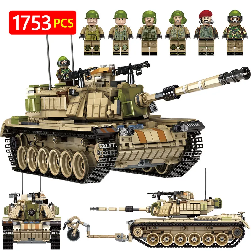 1753 шт военные армейские тематические Танк строительные блоки Совместимые legoing WW2