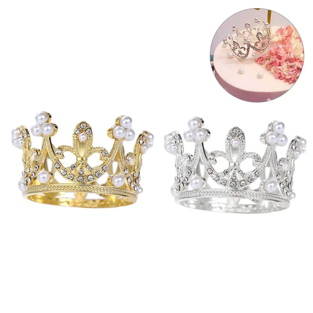 Украшение для торта из искусственного жемчуга мини-корона | Дом и сад