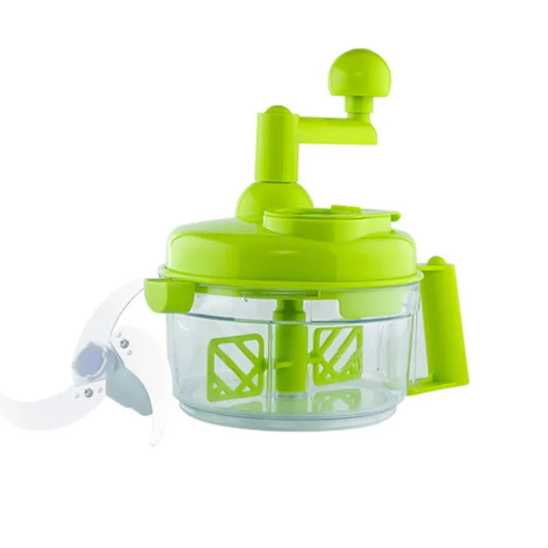 Second generation Многофункциональный кухонный Ручной Кухонный комбайн бытовой Мясорубка измельчитель овощей Быстрый измельчитель Зеленый резак яйцо блендер - Цвет: Second generation