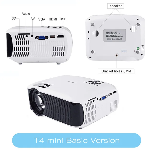 

Мини светодиодный проектор TouYinger T4 1280X72 0 портативный видеопроектор для домашнего кинотеатра