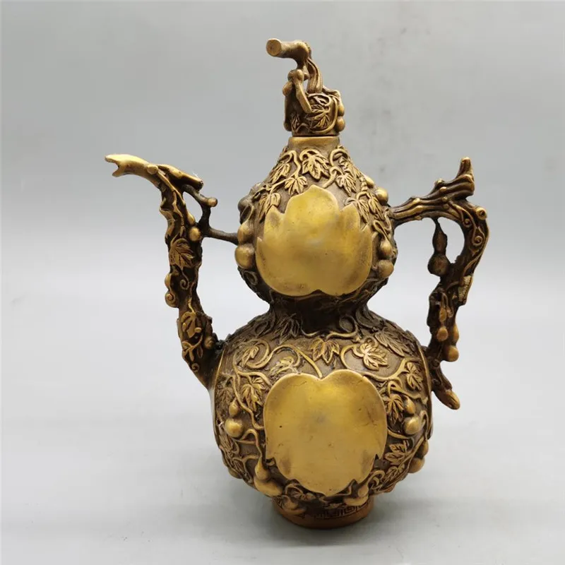 Коллекция из чистой меди латуни тыквы чайник винный горшок украшение дома