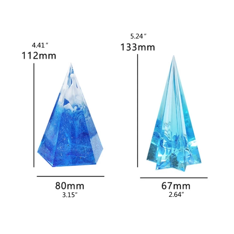 

Pyramid Epoxy Resin Mold Night Light Holder Silicone Casting Mold Handmade Creative Home Home Decor Pyramid Light Mold