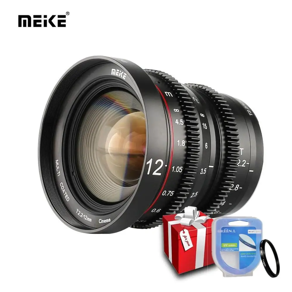 Meike 12 мм T2.2 ручная фокусировка портретная кино линза для Olympus Panasonic MFT M4/3 Mount G9 GX7 | Объективы для фотоаппаратов -4000170983552