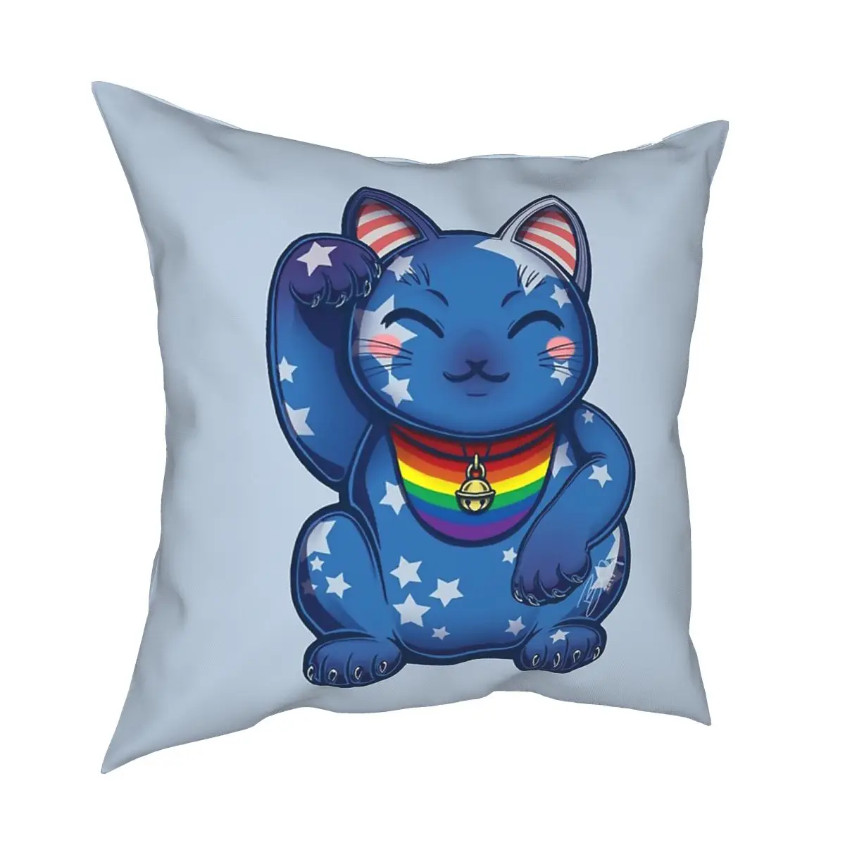 

Манэки-нэко \ Радужный Флаг ЛГБТ Liberty декоративная наволочка для подушки, декоративная подушка, японский Lucky Cat удивительный накидки на подуш...