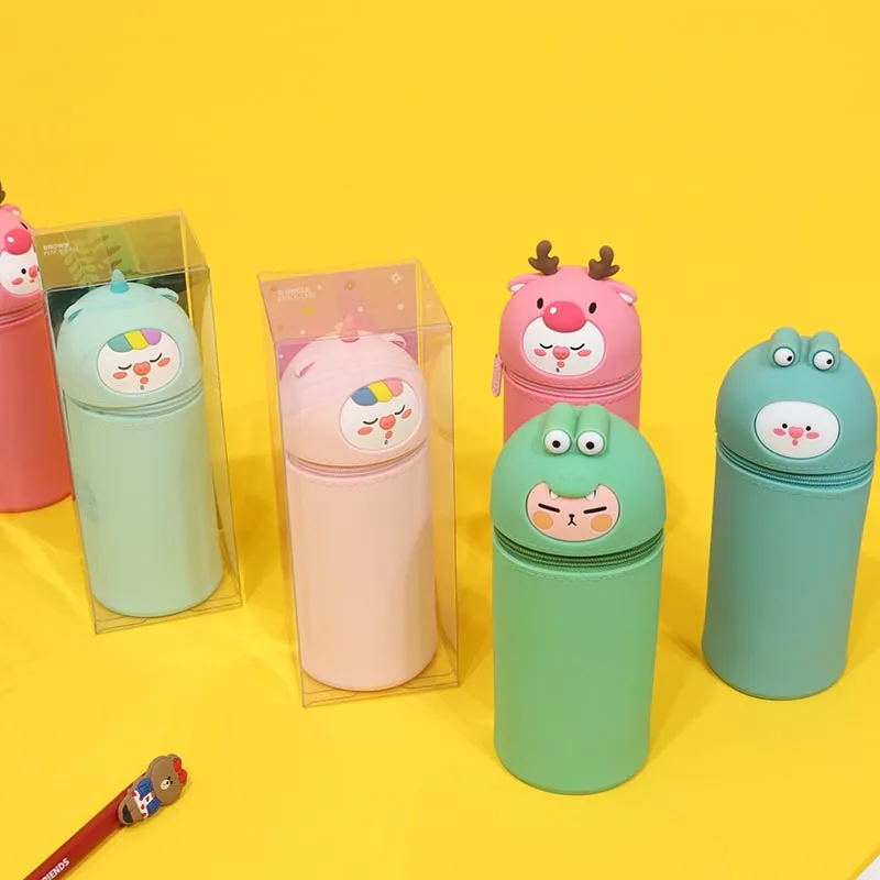 Милый мультяшный единорог канцелярская коробка большая емкость контейнер для