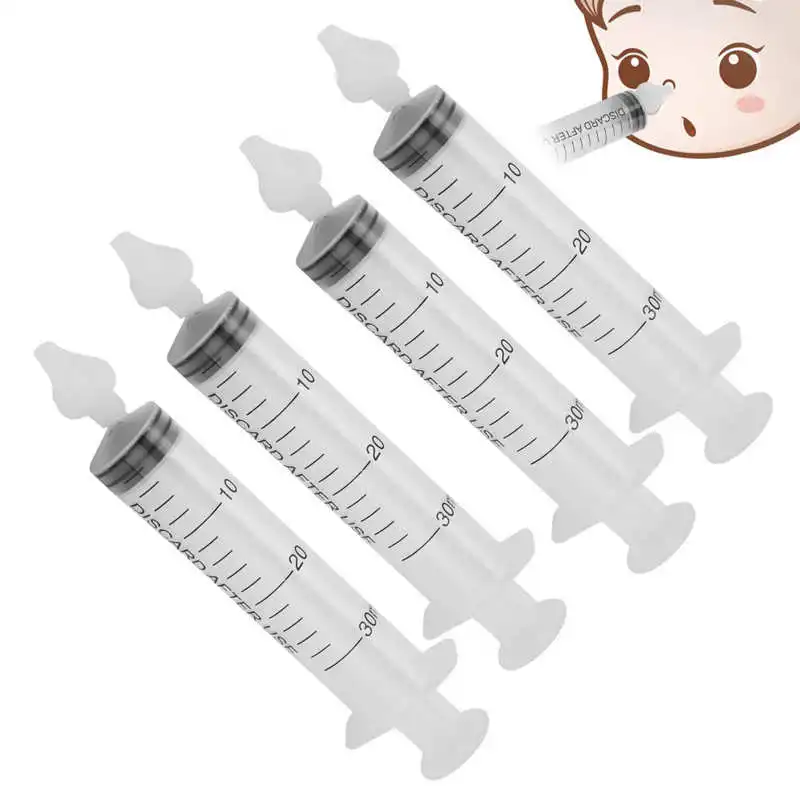 

4 шт., детский пластмассовый ирригатор для носа, 30 мл