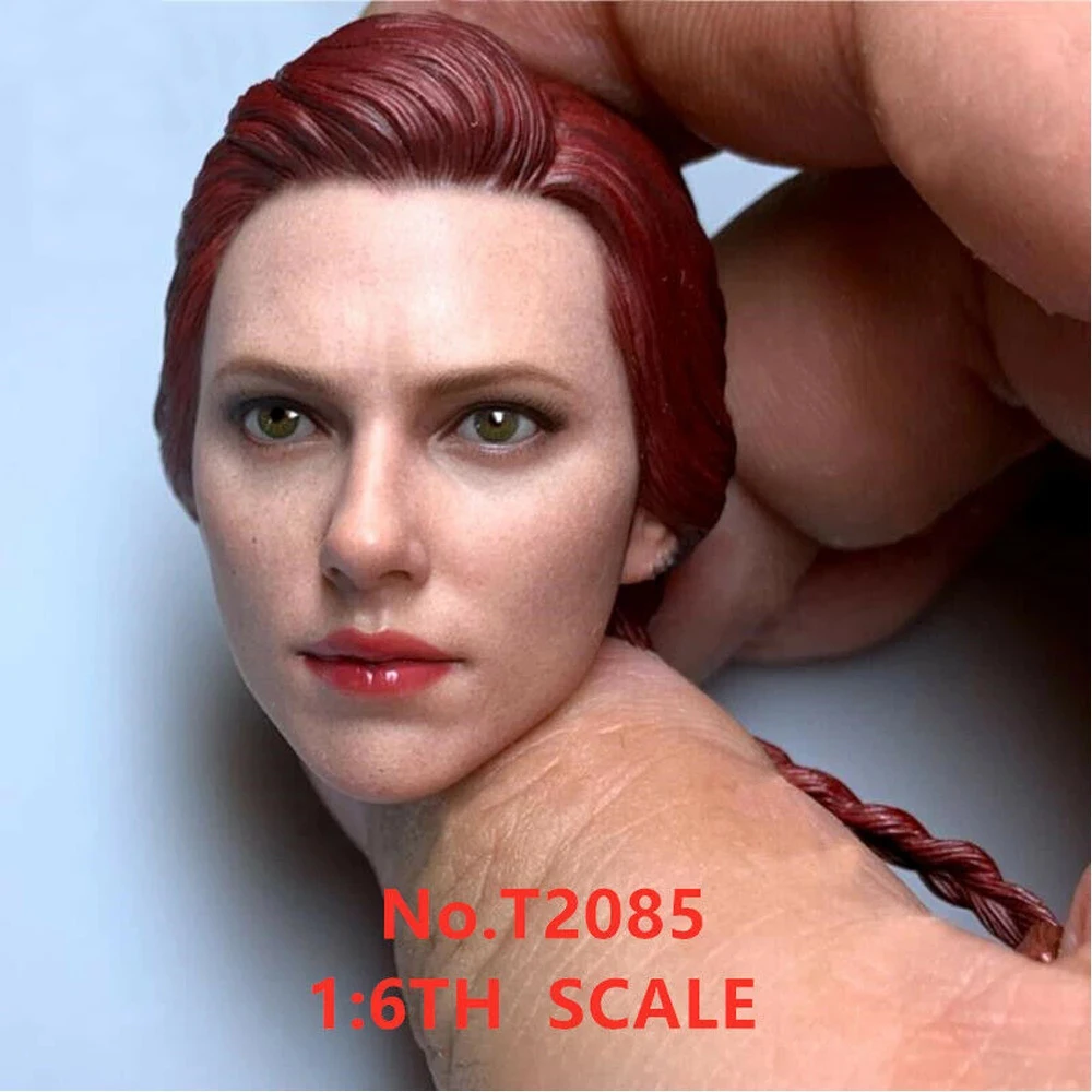 

1/6 голова Scarlett, вырезанная голова, подходит для женской экшн-фигуры 12 дюймов