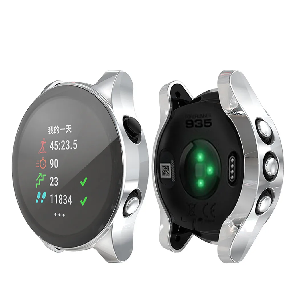 Ultra-Slim Clear TPU Plating Protector Case Cover For Gar Min Forerunner 945/935 Smart Watch Protective fashion 19Oct29 | Наручные часы
