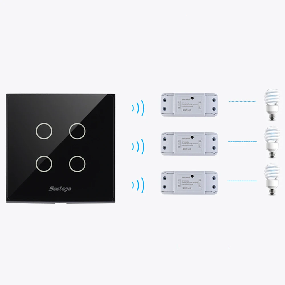 Настенный выключатель с поддержкой Alexa Google Home 1/2/3 клавиш Wi Fi|Выключатели| |