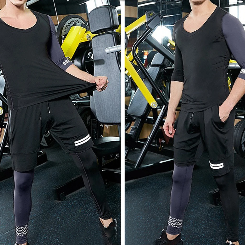 

Men Compression Pants Cool Dry Sports Tights Baselayer Running Leggings for Yoga Cycling Workout Fitness