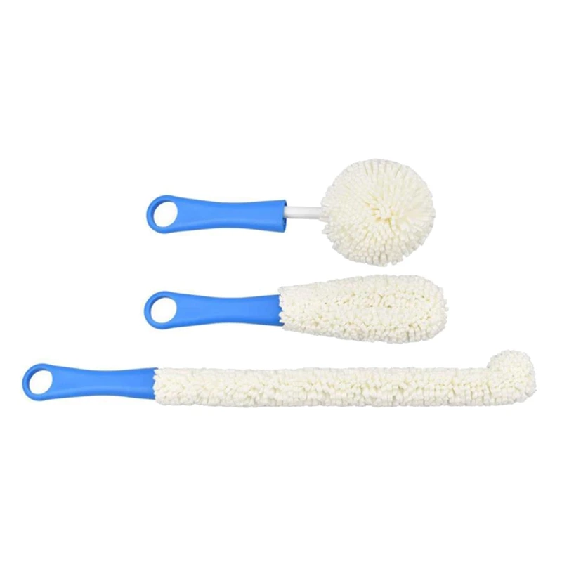 

3 Pieces Wine Decanter Cleaning Brush,Flexible Bottle Scourer,Cleaning Tools for Goblets/Champagne Flutes/Cups/Glasses