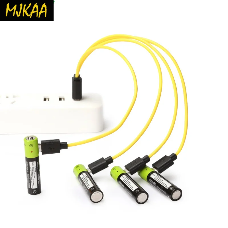 2/4 шт. ZNTER 1,5 в AAA Перезаряжаемые Батарея 600 мА/ч, USB, Перезаряжаемые литий-полимерный Батарея быстрой зарядки