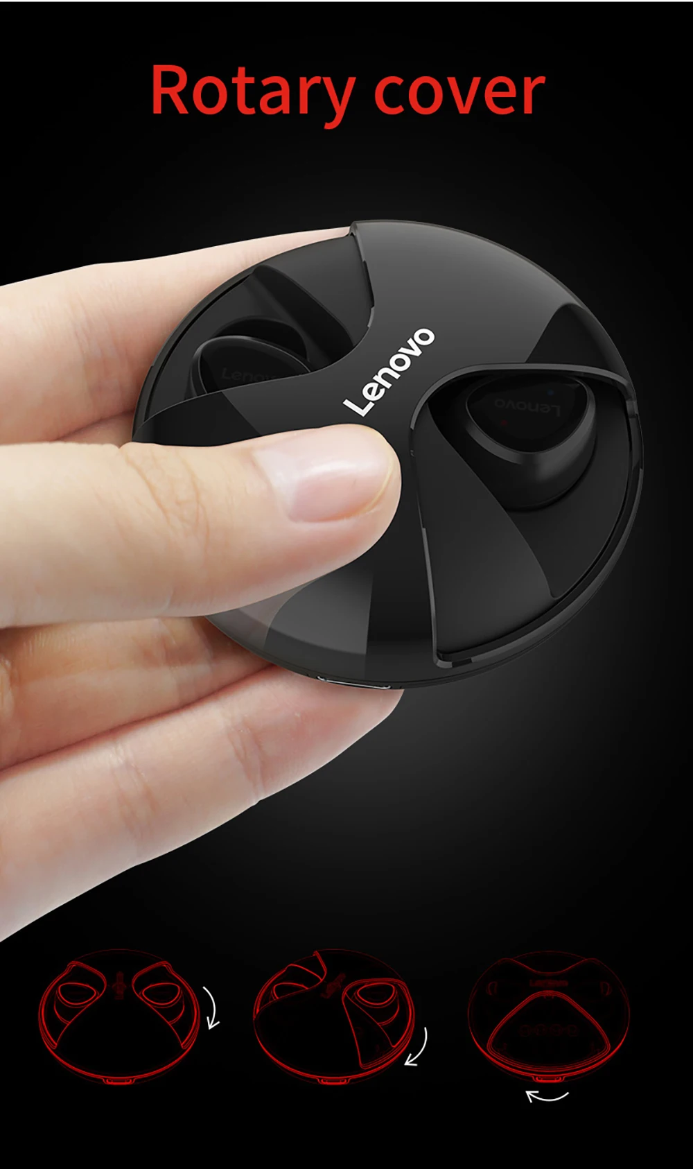 Lenovo гарнитура истинные беспроводные наушники R1 Bluetooth 5,0 спортивные наушники HIFI качество звука стерео IPX5 Водонепроницаемый сенсорный контроль