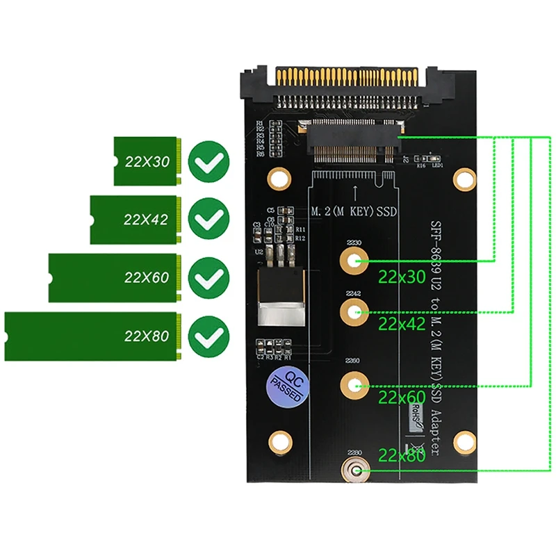 Обновленная версия M.2 NGFF NVME ключ M SSD для SFF 8639 U.2 адаптер с поддержкой радиатора