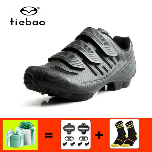 1712 black with gift TIEBAO, обувь для велоспорта, Черная Мужская обувь для горного велосипеда, нескользящая, самоблокирующаяся, дышащая, mtb обувь, Sapatos, кроссовки Ciclismo - Цвет: 1712 black with gift