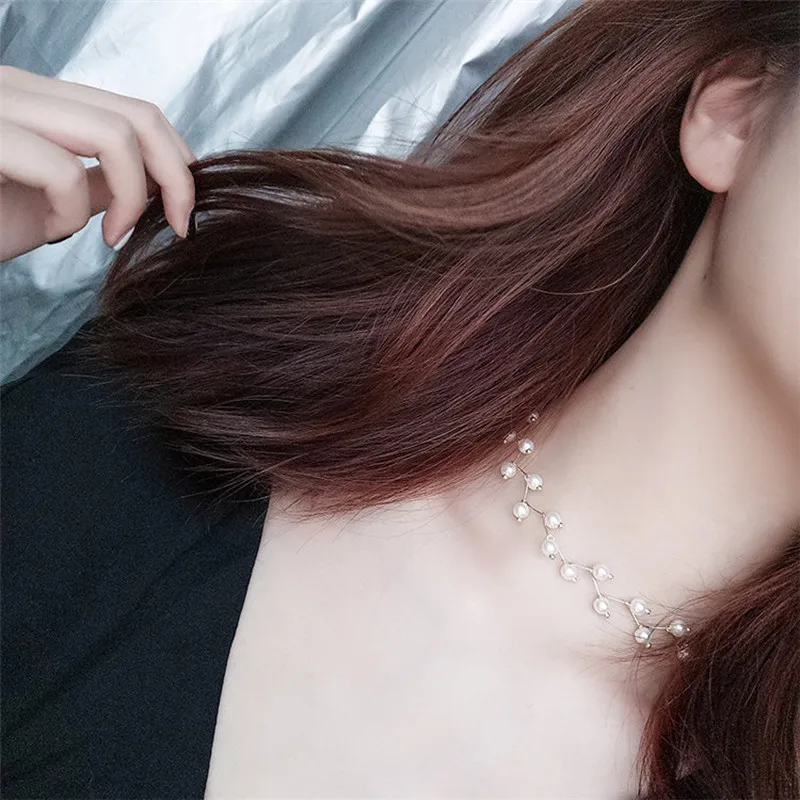 Трендовое элегантное массивное ожерелье Очаровательные бусы из искусственного