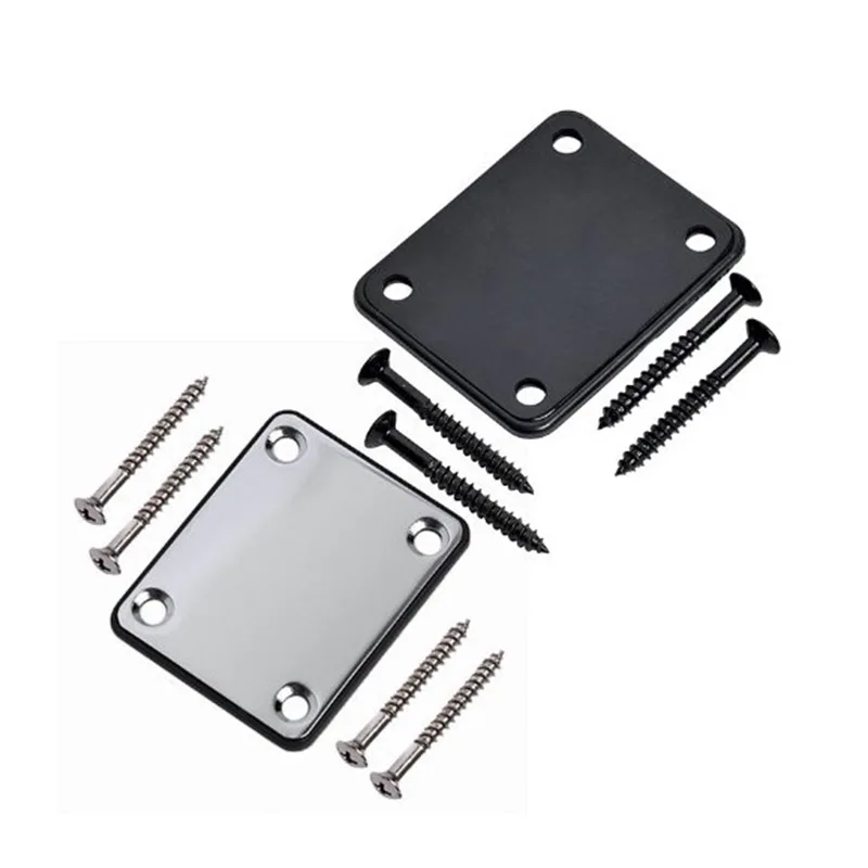 Металлические накладки на шею для бас гитары с винтами ожерелье 4 отверстиями