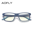 Очки компьютерные AOFLY TR90 детские, брендовые дизайнерские квадратные оптические очки с гибкой розовой оправой с диоптриями, UV400