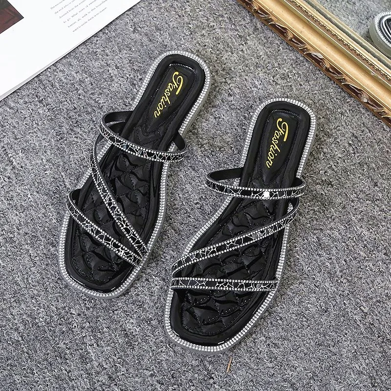 

Roman Sandals Flat Summer Shoes Woman Clear Heels Suit Female Beige Open Toe Cross Large Size Gladiator Without 2021 Comfort Bla